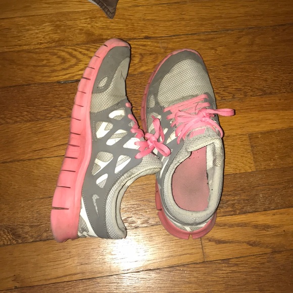 Nike Shoes - Nike free run pink sneakers